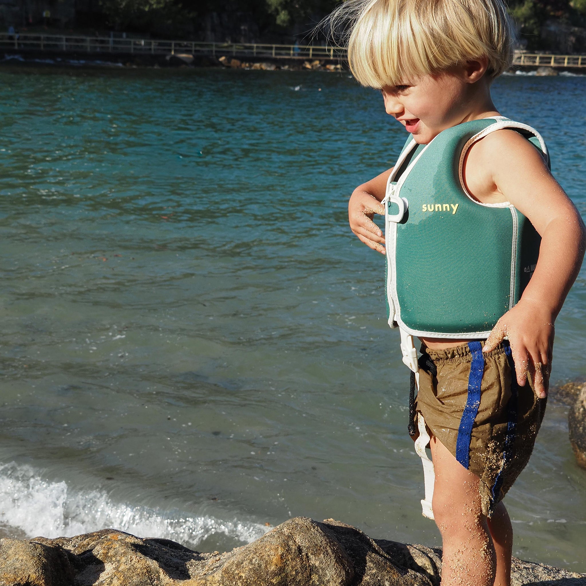 Kids Swim Vest 1-2 - Into the Jungle Green