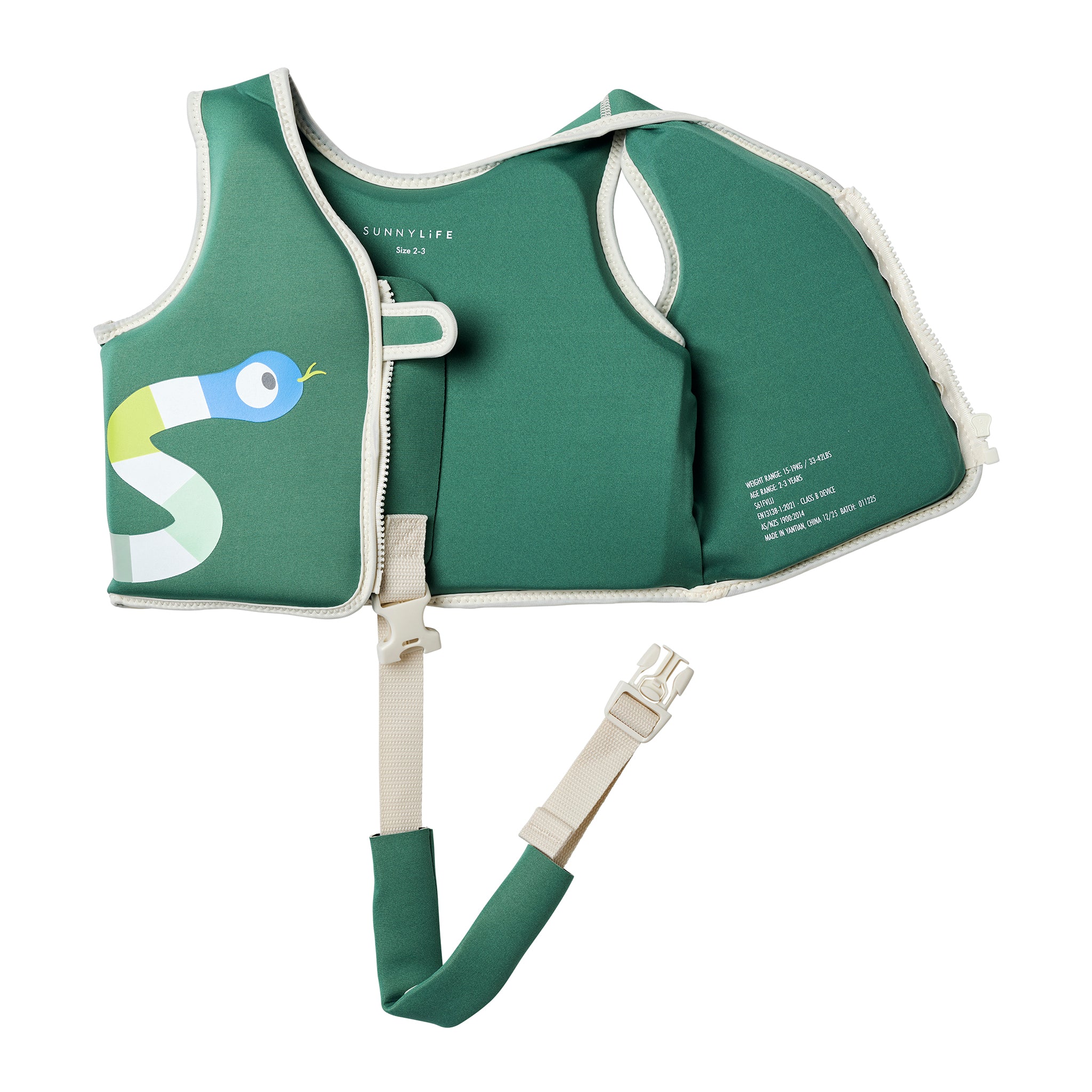 Kids Swim Vest 2-3 - Into the Jungle Green