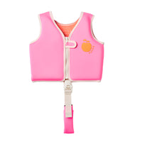 Kids Swim Vest 1-2 - Poppy the Peach Neon Pink