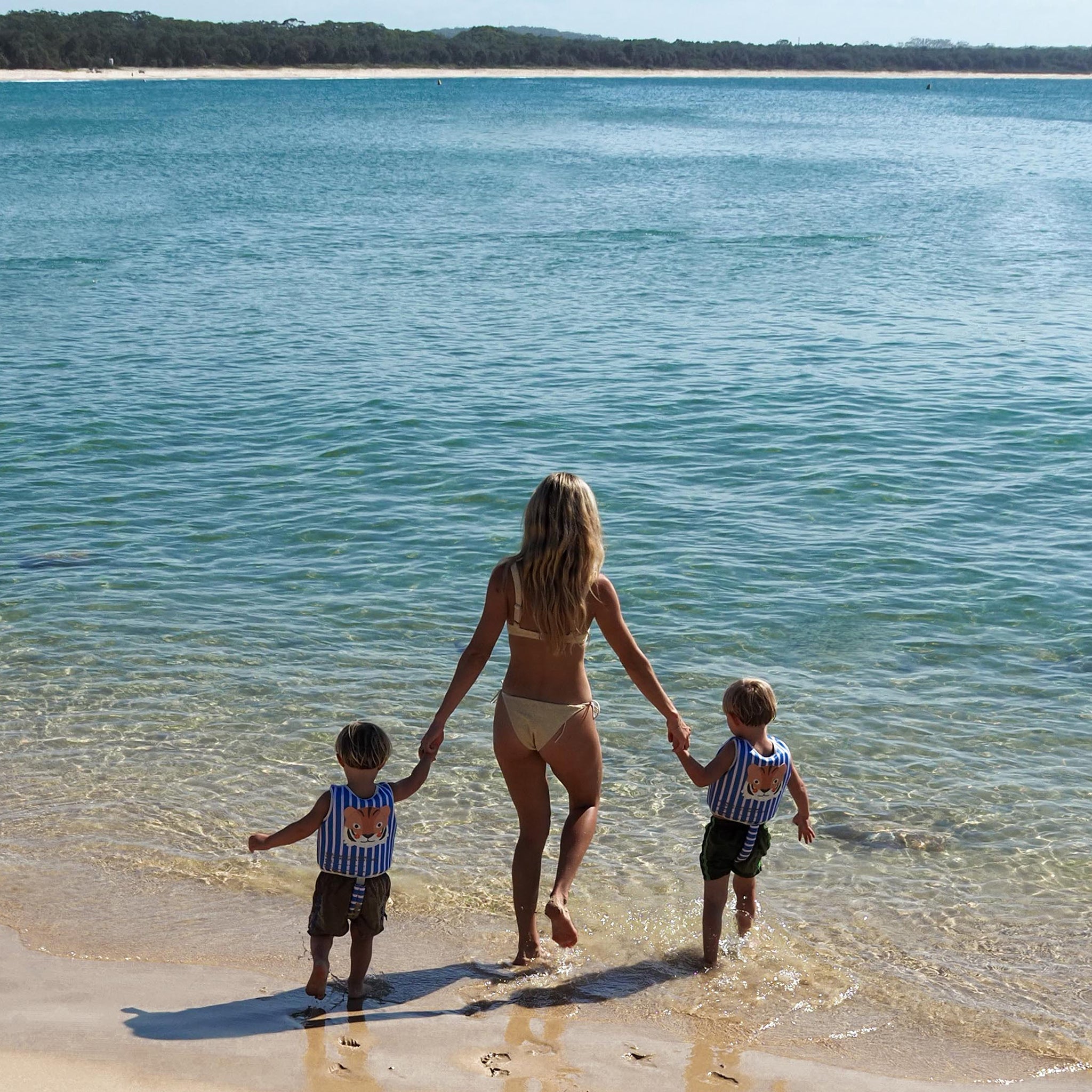 Kids Swim Vest 1-2 - Tino the Tiger Blue