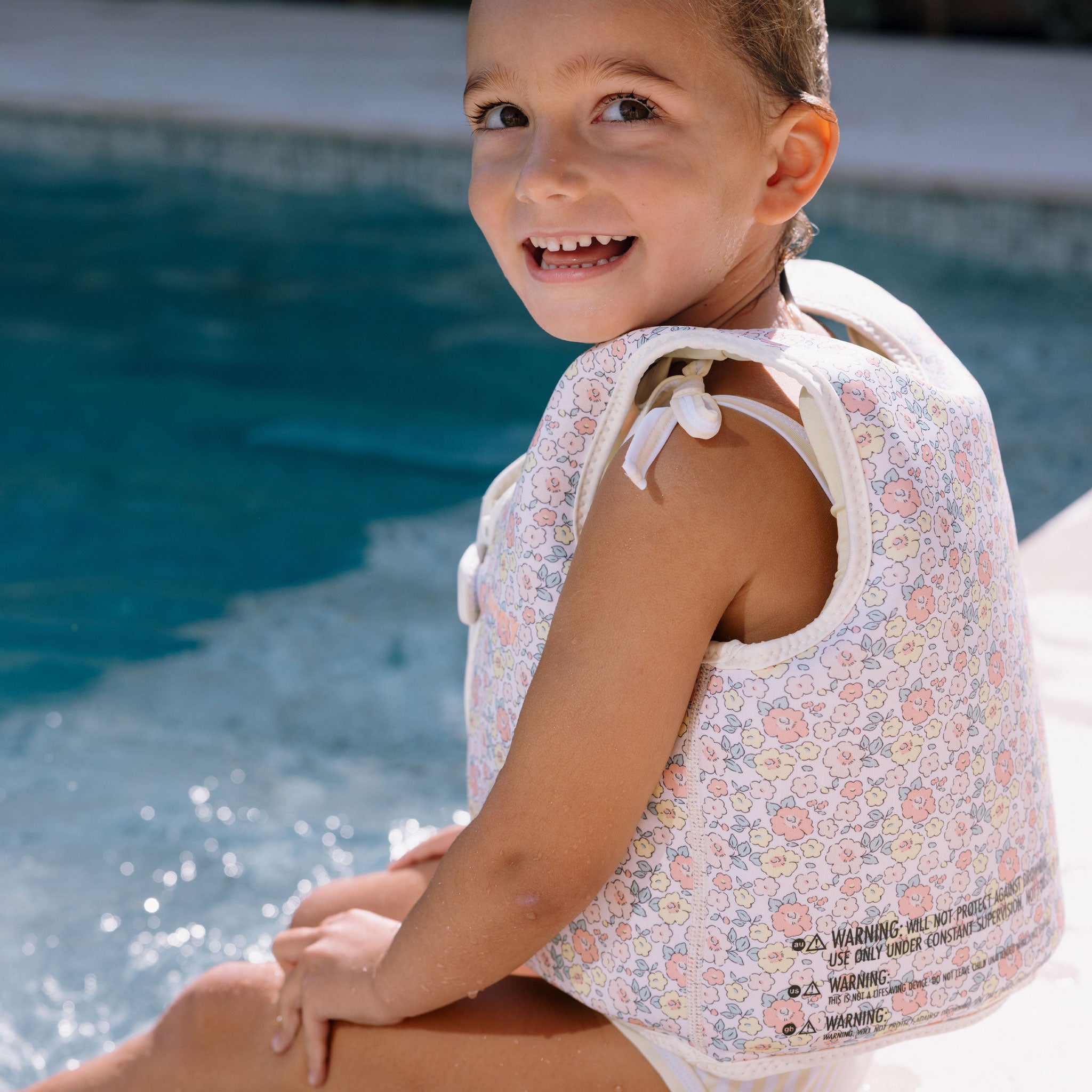Kids Swim Vest 3-6 - Into the Garden Ditsy Floral