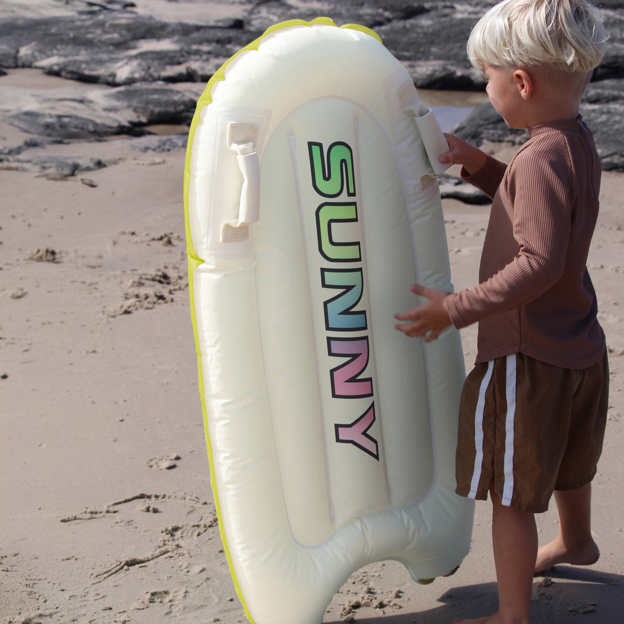 Kids Surf Mat - Zest Cream and Yellow