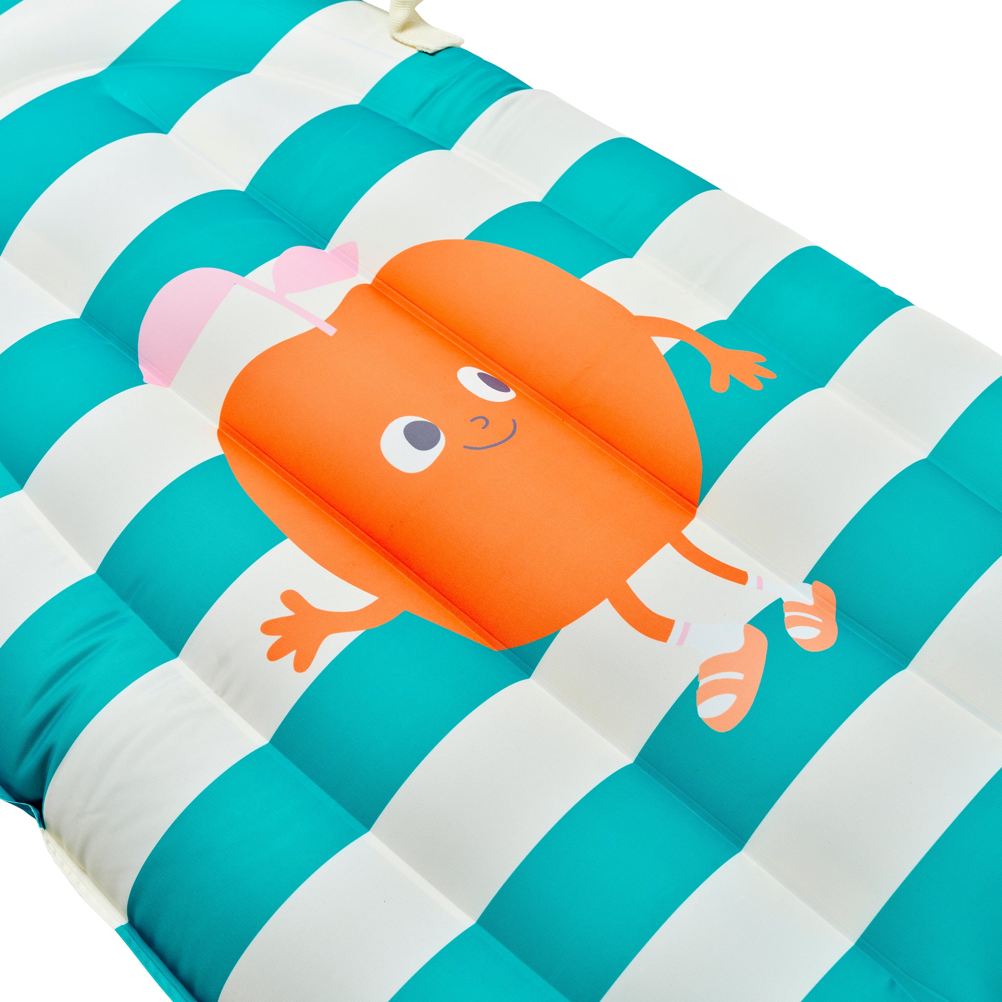 Kids Surf Mat - Poppy the Peach Green Stripe