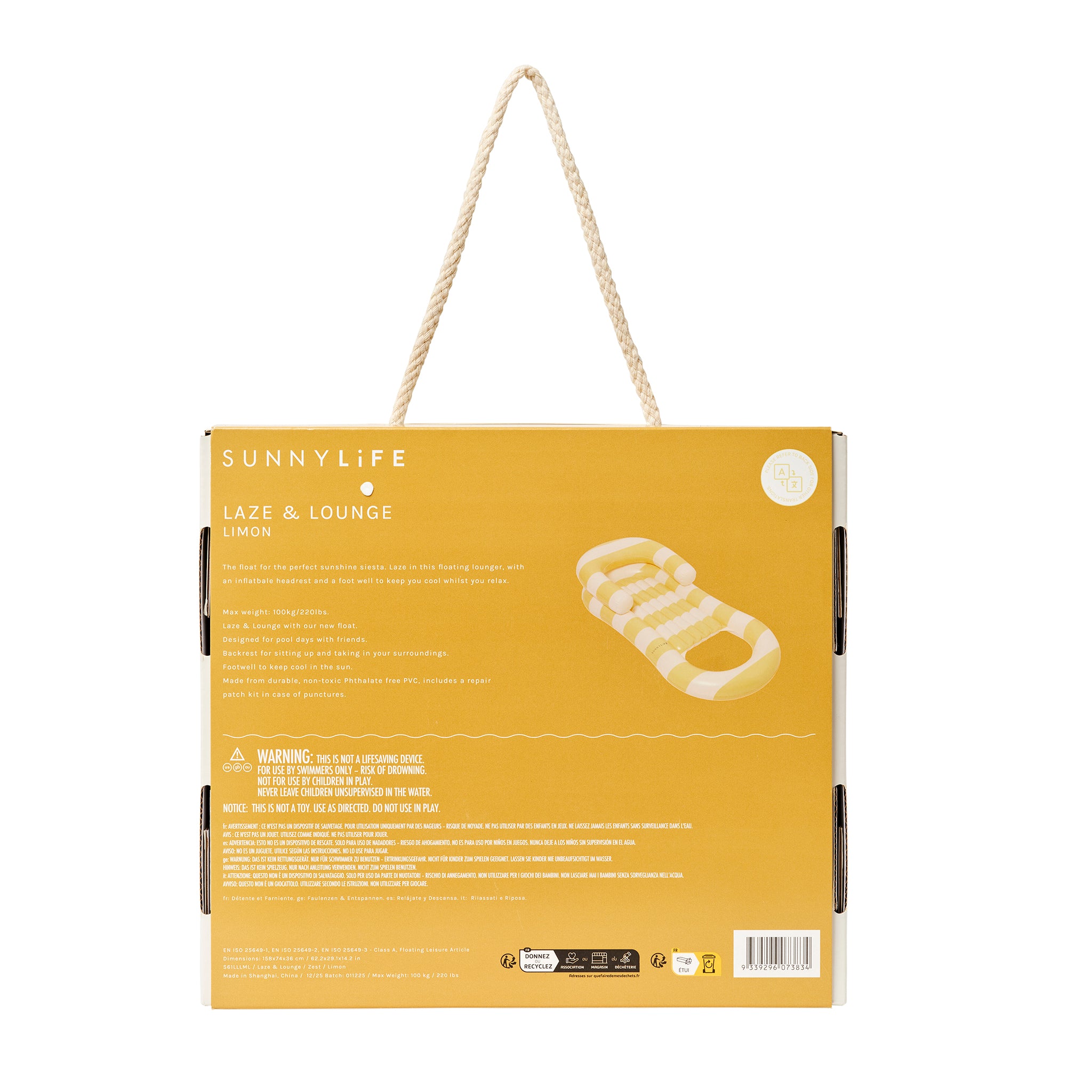 Laze & Lounge Float - La Mer Limon Stripe