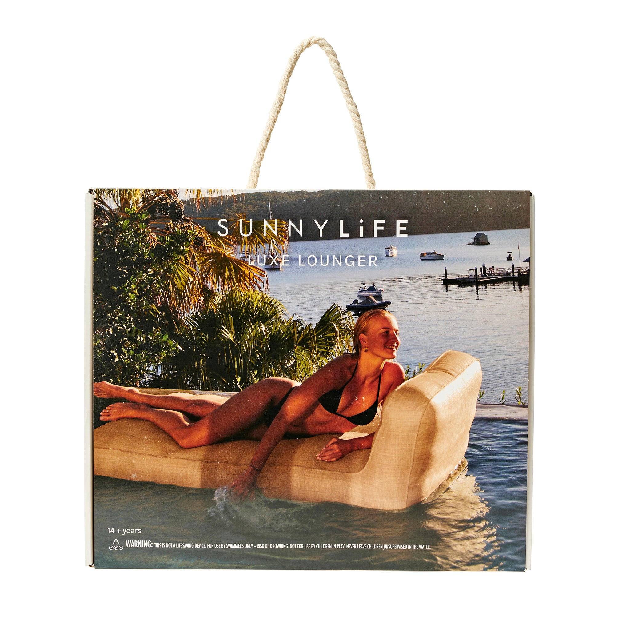 Luxe Lie-On Lounger - Rattan