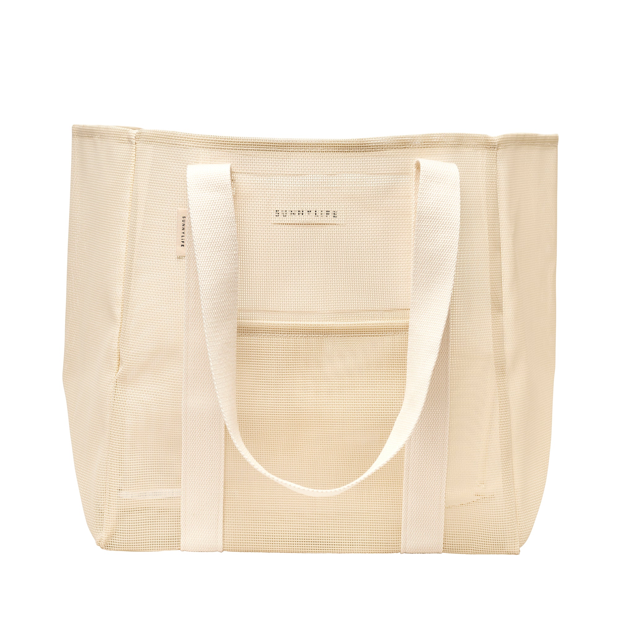 Mesh Beach Bag - Oyster Cream