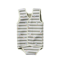 Baby Wetsuit - Sammy the Seagull Green Stripe