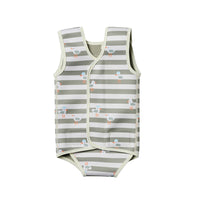 Baby Wetsuit - Sammy the Seagull Green Stripe