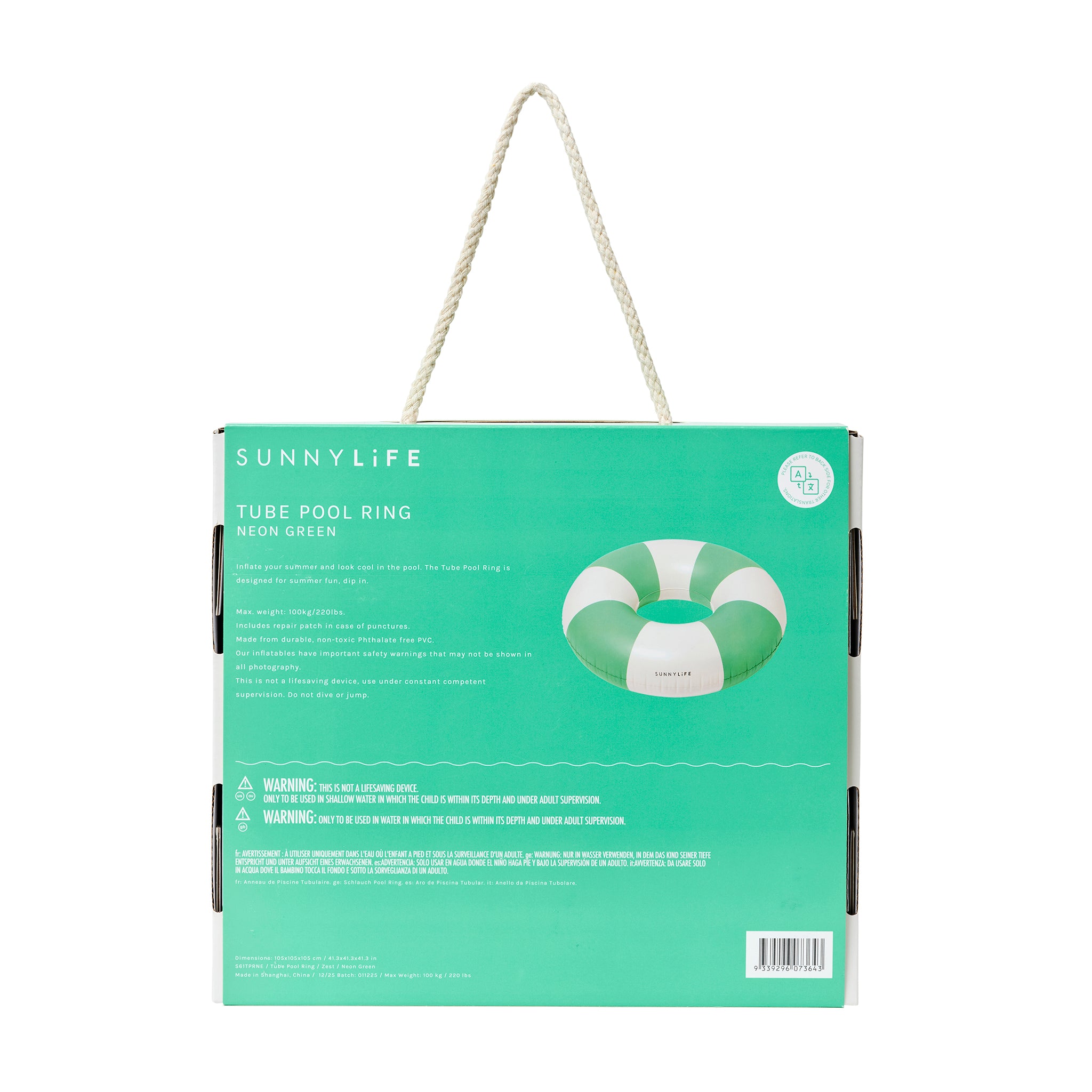 Tube Pool Ring - Pool Party Neon Green