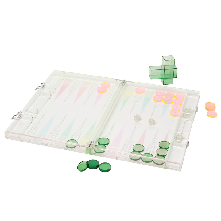 Lucite Backgammon | Ombre Sherbert
