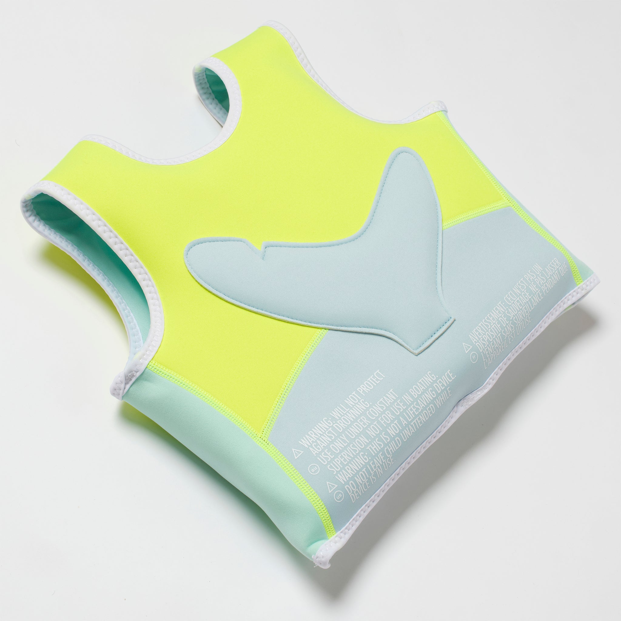 Swim Vest 1-2  Salty the Shark Aqua Neon Yellow - SUNNYLiFE – SUNNYLiFE US