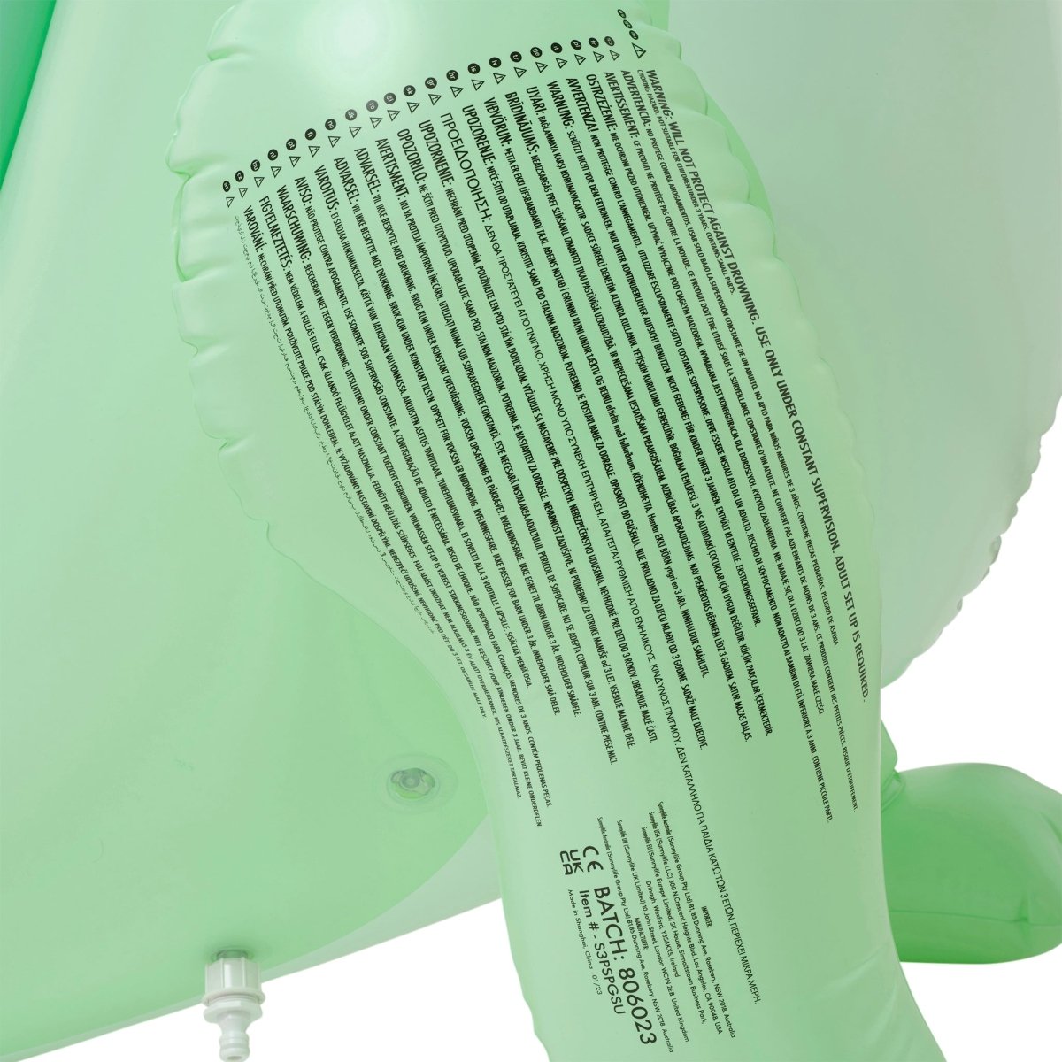 Inflatable Giant Surfing Dino Sprinkler - SUNNYLiFE UK