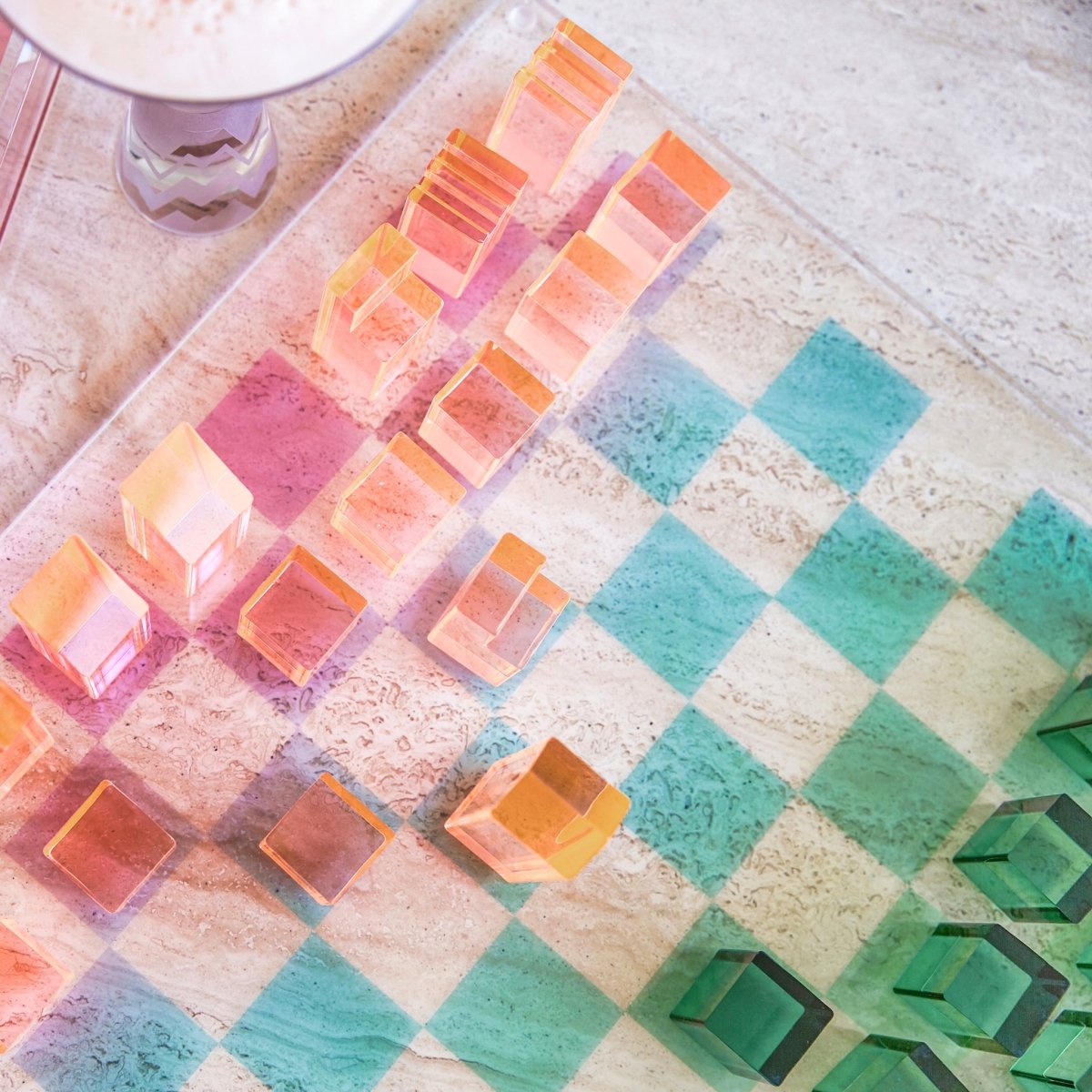 Lucite Chess & Checkers - Aurora - SUNNYLiFE UK