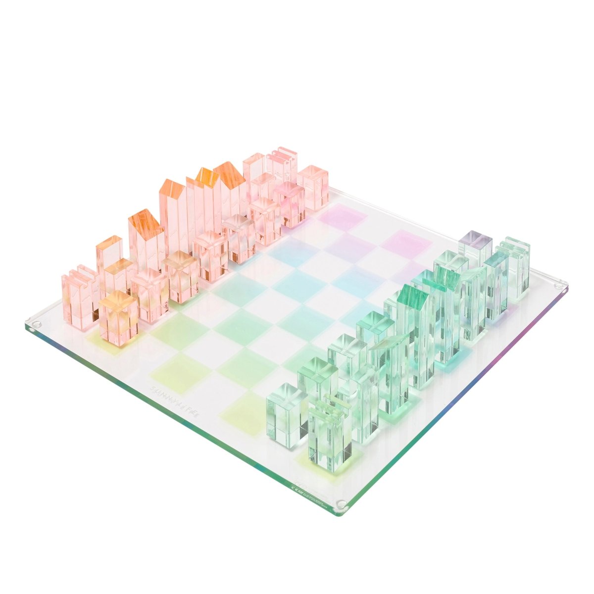 Lucite Chess & Checkers - Aurora - SUNNYLiFE UK