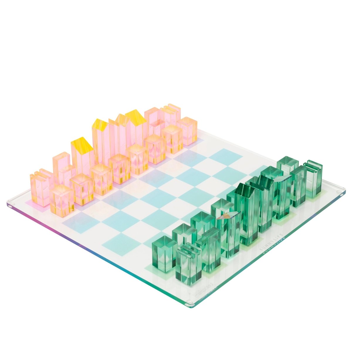 Lucite Chess & Checkers - Ombre - SUNNYLiFE UK