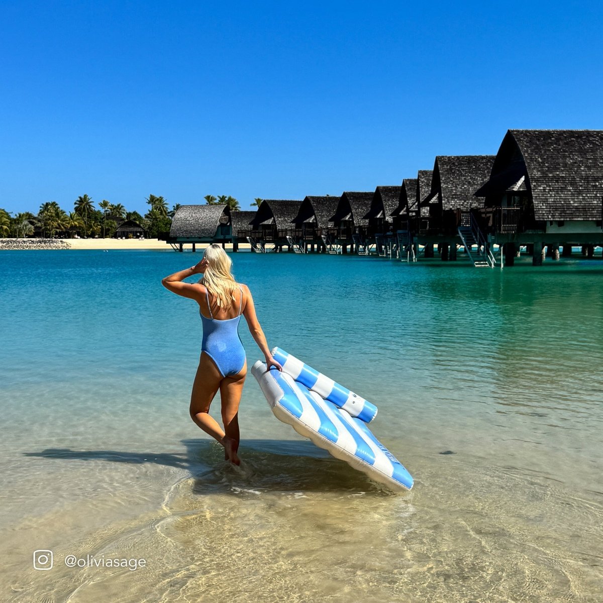 Luxe Lilo - Blue - SUNNYLiFE UK