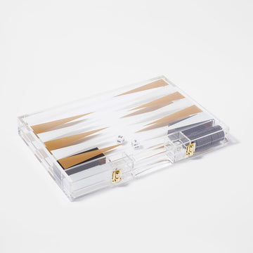 Sunnylife | Lucite Backgammon | Limited Edition Whiskey Noir