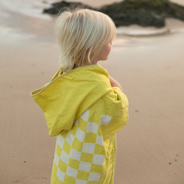 Beach Games Hooded Towel | Checkerboard