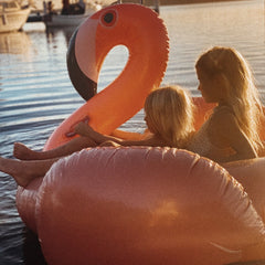 Luxe Ride-On Float | Rose Gold Flamingo